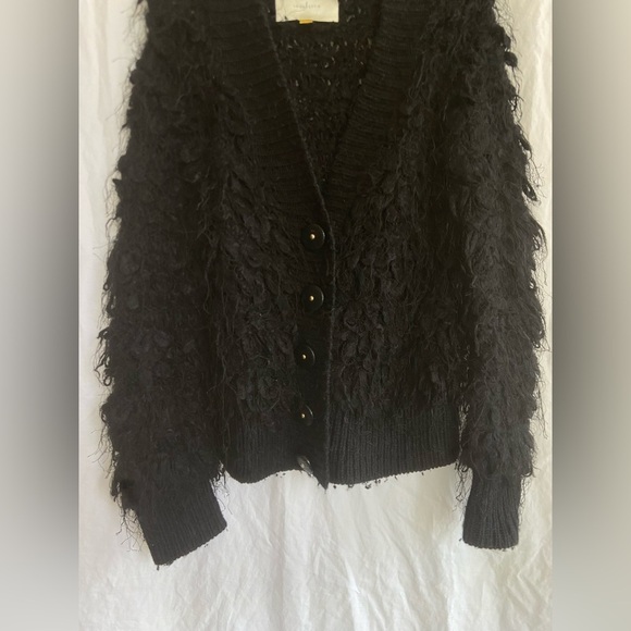 Anthropologie Leifsdottir Black Wool Alpaca Mohair Blend Sweater Size Small - Picture 6 of 15